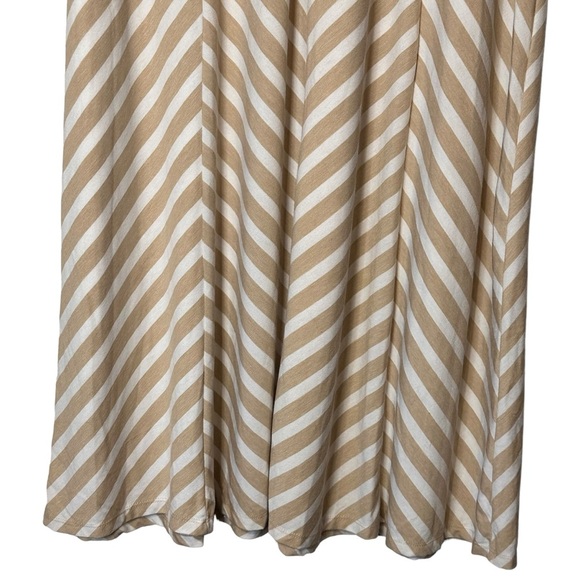 Maurices Tan/White Diagonal Striped Maxi Skirt Size XL #H1213 NWT Soft! - Picture 3 of 10